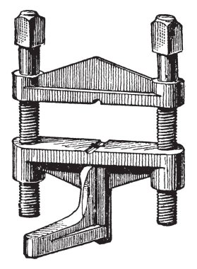 Bu resimde bir parça, vintage çizgi çizme veya oyma illüstrasyon arasında bir bağlantı olarak hizmet olan kelepçe köpek temsil eder..