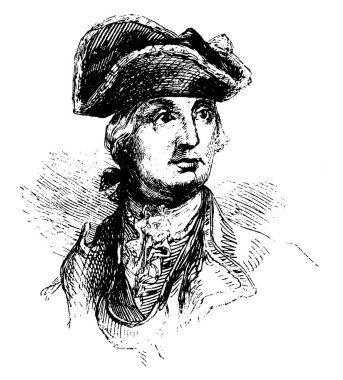 Robert Howe, 1732-1786, o orduya genel Kuzey Carolina Amerikan Bağımsızlık Savaşı, vintage çizgi çizme ve gravür illüstrasyon sırasında yapıldı.
