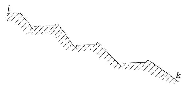 Esta Ilustración Representa Riego Con Terrazas Que Significa Terrazas Laderas — Archivo Imágenes Vectoriales