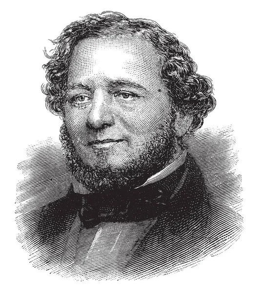 Judah Philip Benjamin 1811 1884 Fue Abogado Político Estadounidense Senador — Archivo Imágenes Vectoriales
