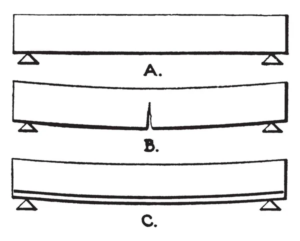 Illustrazione Calcestruzzo Pesante Grezzo Costruzione Materiale Miscela Linea Frattura Incisione — Vettoriale Stock