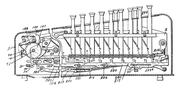 Early Type Flying Machine Vehículo Que Sostiene Impulsa Través Del — Archivo Imágenes Vectoriales