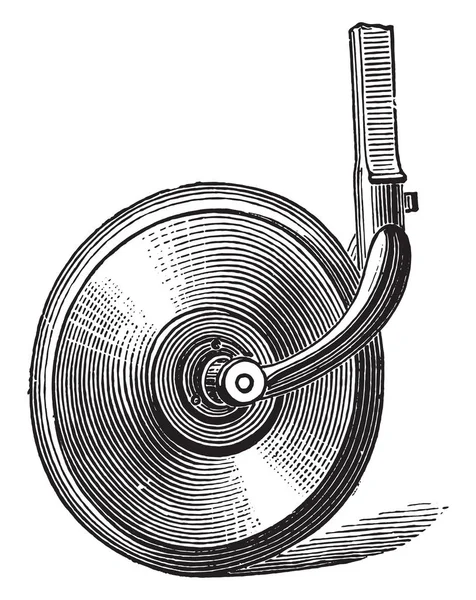 Coulter Rolamento Vintage Gravada Ilustração Enciclopédia Industrial Lami 1875 — Vetor de Stock
