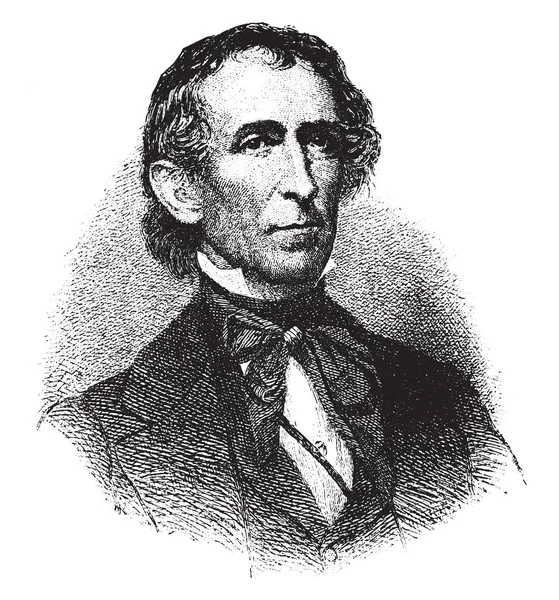 John Tyler 1790 1862 Fue Décimo Presidente Los Estados Unidos — Archivo Imágenes Vectoriales