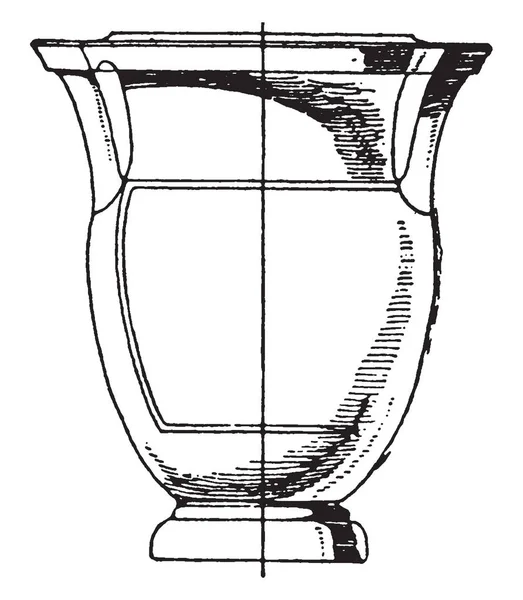 Greek Krater Maniglie Colonne Tipo Vaso Antico Utilizzato Mescolare Acqua — Vettoriale Stock