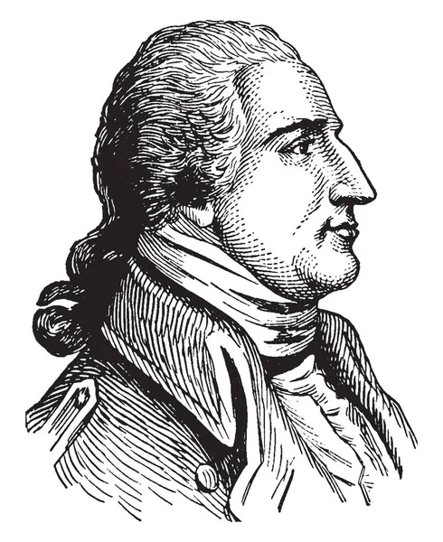 Benedict Arnold 1741 1801 Bir General Ngiltere Vintage Çizgi Çizme — Stok Vektör
