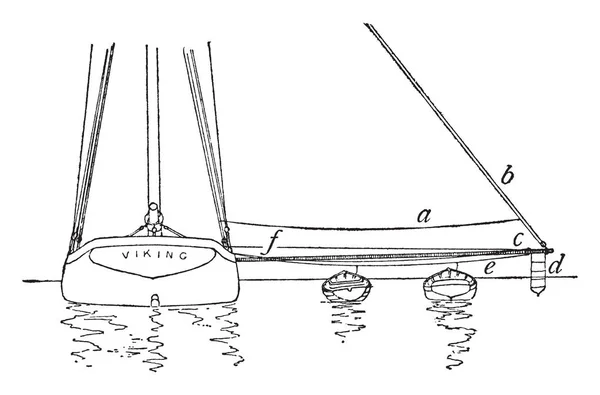 Riding Boom Una Pala Larga Que Trabaja Una Bisagra Cuello — Vector de stock