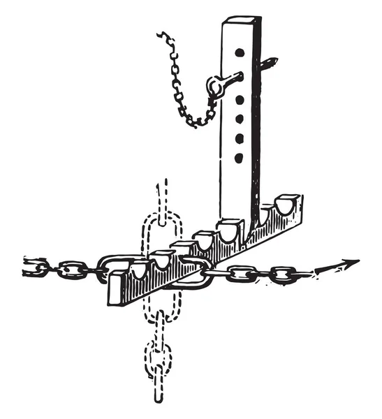 控制器齿轮或 Dombasle 复古雕刻插图 工业百科全书 1875 — 图库矢量图片