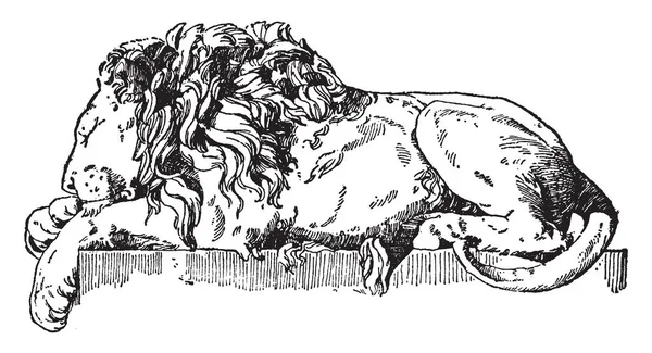 Schlafender Löwe Ist Ein Denkmal Für Papst Clement Xiii Findet — Stockvektor
