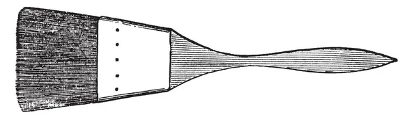 Cette Illustration Représente Brosse Fantail Grainer Dessin Ligne Vintage Illustration — Image vectorielle