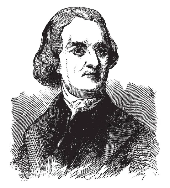 사무엘 아담스 1722 1803 건국의 아버지 정치가 정치적인 철학자 빈티지 — 스톡 벡터