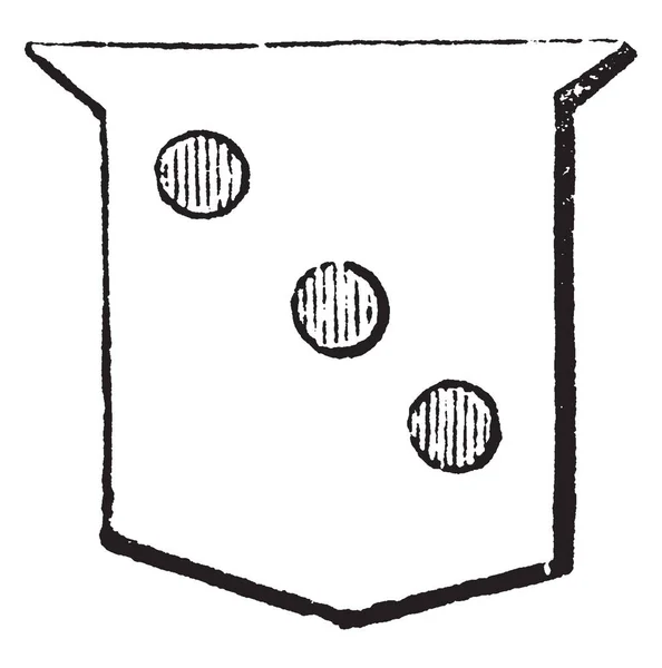 Три Круглых Могут Размещены Рисунке Винтажным Линиям Гравюре — стоковый вектор