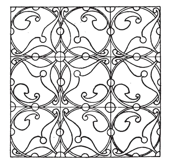 Renaissance Emaille Muster Ist Ein Design Das Metallfilets Verwendet Die — Stockvektor