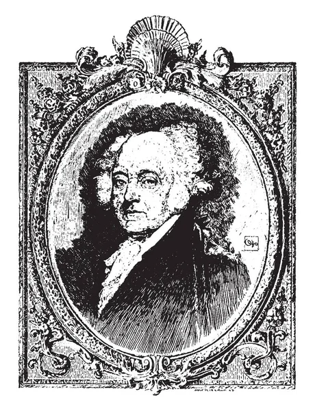 John Adams 1735 1826 Han Var Den Första Vice President — Stock vektor