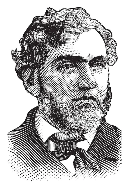Frank Hiscock 1834 1914 Fue Representante Senador Estadounidense Nueva York — Archivo Imágenes Vectoriales