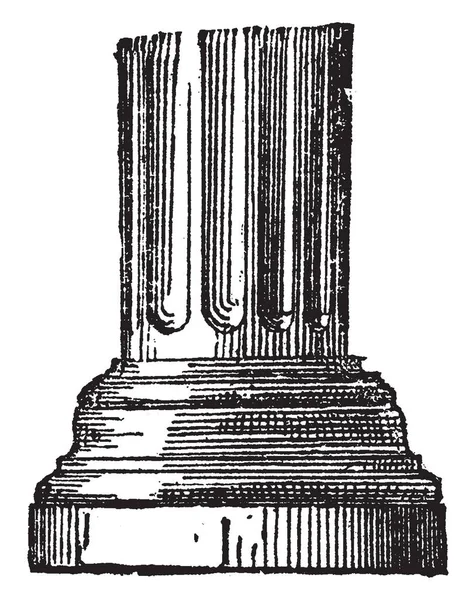 Basis Pläne Gebäude Design Bürosanierung Vintage Linienzeichnung Oder Gravur Illustration — Stockvektor