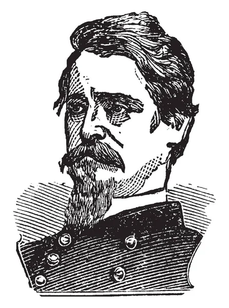 Генерал Уинфилд Скотт Хэнкок 1824 1886 Офицером Армии Сша Генералом — стоковый вектор
