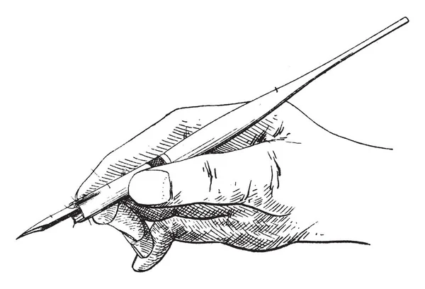 William Gay Penholder Patente Sustancialmente Como Muestra Describe Dibujo Línea — Vector de stock