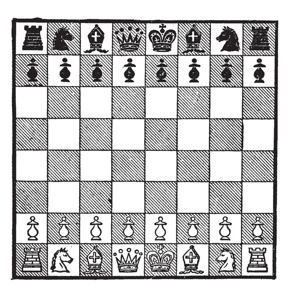 Cette Image Montre Configuration Échiquier Chess Est Jeu Très Célèbre — Image vectorielle