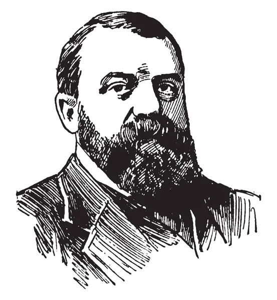 Dwight Moody 1837 1899 Bir Amerikan Evangelist Publisher Bağlı Ile — Stok Vektör
