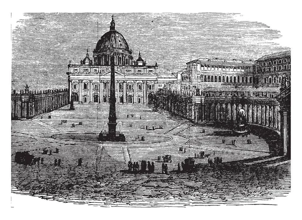 Saint Pierre Vatican Est Une Église Renaissance Italienne Cité Vatican — Image vectorielle