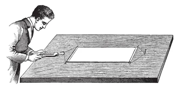 Diagram Represents Testing Tenacity Vintage Line Drawing Engraving Illustration — Stock Vector
