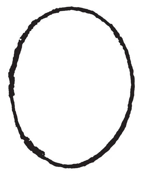 Эллиптический Щит Эллиптическая Форма Рисунок Винтажной Линии Гравировка — стоковый вектор