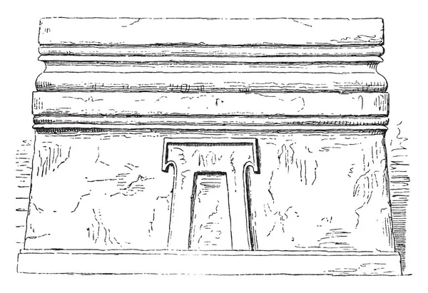 Fachada Túmulo Castellaccio Arquitetura História Elementária Arte Castellaccio Desenho Linha —  Vetores de Stock