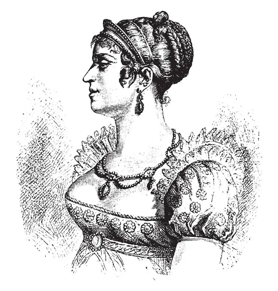 Imperatriz Josefina 1763 1814 Ela Foi Primeira Imperatriz Consorte Francesa —  Vetores de Stock