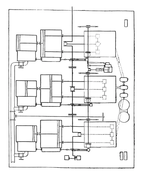 Kaart Van Geometrische Machine Formidable — Stockvector