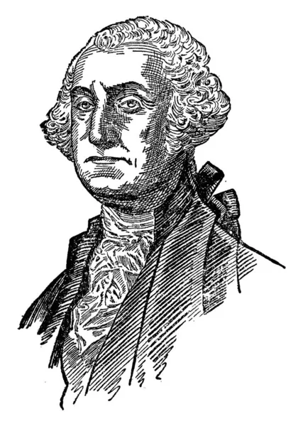 George Washington, 1732-1799, o bir devlet adamı, asker, ilk 1797 için 1789 Amerika Birleşik Devletleri ve orduya, vintage çizgi çizme veya oyma illüstrasyon başkomutanı oldu