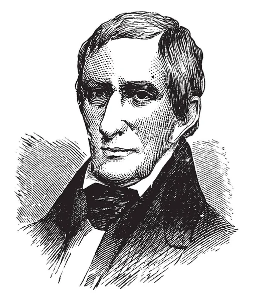 William Henry Harrison 1773 1841 Foi Oficial Militar Americano Senador — Vetor de Stock