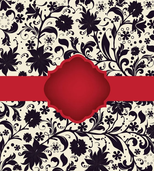 Vektor Hintergrund Mit Vintage Floralen Ornamenten — Stockvektor