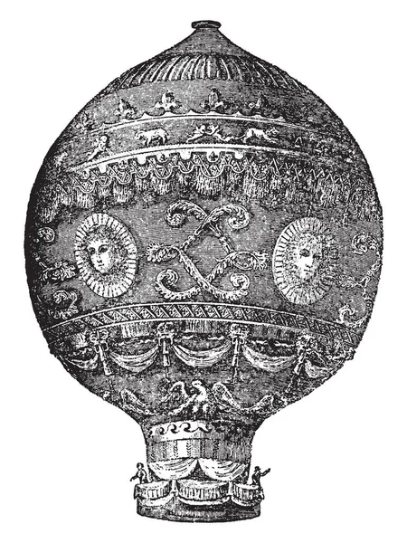 Montgolfier Ballon Wurde Von Den Montgolfier Brüdern Joseph Michel Und — Stockvektor