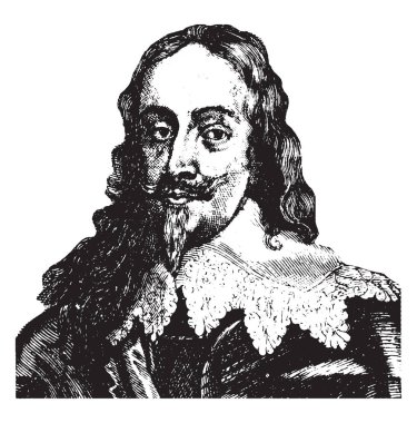 Charles II, 1630-1685, o papaz 1660 İngiltere ve İrlanda 1685 ve papaz 1649 İskoçya'nın 1651, vintage çizgi çizme veya oyma illüstrasyon yapıldı.