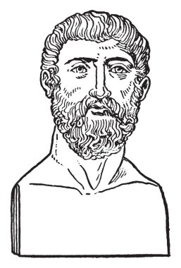 Alcibiades, m.ö. 450404, bir genel ve belirgin Atinalı devlet adamı, Peloponez Savaşı, vintage çizgi çizme veya oyma illüstrasyon sırasında Atina siyasi liderlerinden biri olduğunu