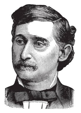 Henry L. Muldrow, 1837-1905, o bir ABD'li politikacı ve ilk Cleveland yönetim, vintage çizgi çizme veya oyma illüstrasyon iç ilk yardımcısı sekreteri oldu