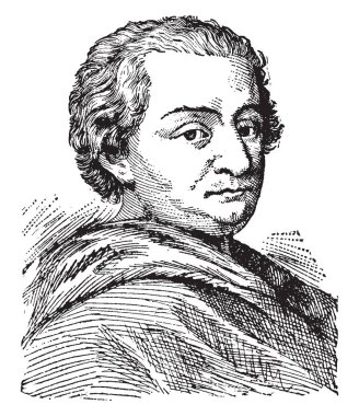 Marquis de Beccaria, 1738-1794, bir İtalyan düşünür, siyasetçi ve hukukçu, ünlü için onun tez suçlar ve cezalar işkence ve ölüm cezası, vintage çizgi çizme veya oyma illüstrasyon mahkum olduğunu
