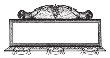 Süslü afiş yılan model bu tasarım, vintage çizgi çizme veya oyma resimde var.