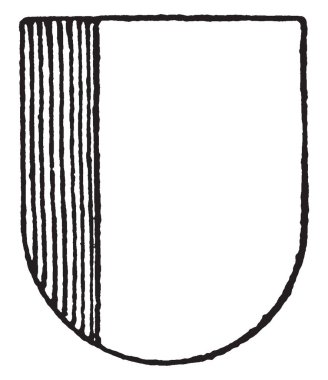 Argent sıradan kırmızı renk gules, çizim veya şekil oyma vintage çizgi vardır.