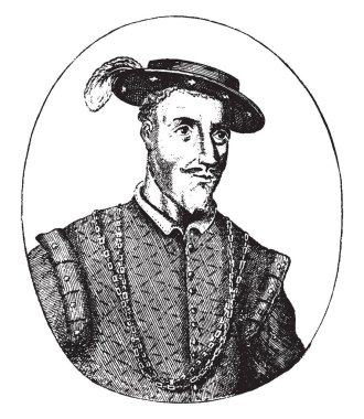 Juan de Grijalva, 1489-1527, o bir İspanyol fatihi, vintage çizgi çizme veya oyma illüstrasyon yapıldı.