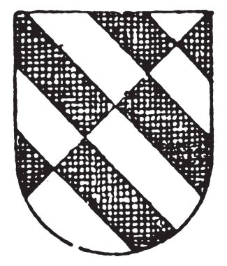 Bend Sinister sıradan altı, vintage satırının çizim veya illüstrasyon oyma bir esnek olduğunu.