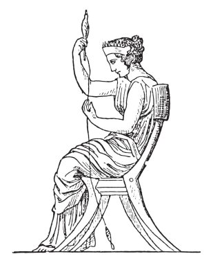 Makine, vintage oyulmuş illüstrasyon iplik