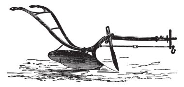 LN pulluk Cooke, vintage oyulmuş illüstrasyon. Endüstriyel ansiklopedi E.-O. Lami - 1875