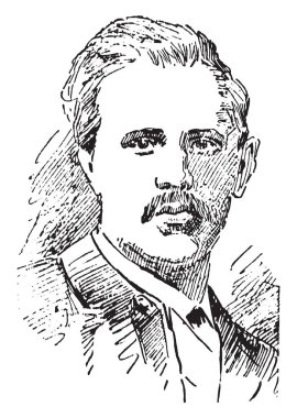 Fridtjof Nansen, 1861-1930, o bir Norveçli kaşif, bilim adamı, diplomat, insani ve Nobel Barış Ödülü sahibi, vintage çizgi çizme veya oyma illüstrasyon yapıldı.