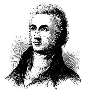 William Richardson Davie, 1756-1820, o bir subay ve onuncu Kuzey Carolina Valisi 1798 dan 1799 için university of North Carolina, federalist parti, vintage çizgi çizme veya oyma illüstrasyon üyesi kurucusu oldu