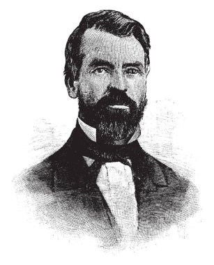 A. Lapham, 1811-1875 artırmak, o bir yazar, bilim adamı ve doğa bilimci, vintage çizgi çizme veya oyma illüstrasyon