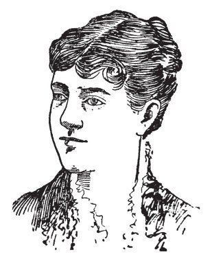 Adelina Patti, 1843-1919, o bir İtalyan-Fransız on dokuzuncu yüzyıl opera sanatçısı, vintage çizgi çizme veya oyma illüstrasyon yapıldı.