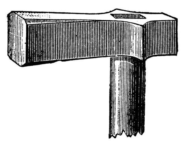 Marteau Planer Illustration Gravée Vintage Encyclopédie Industrielle Lami 1875 — Image vectorielle