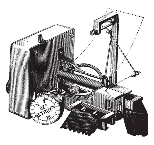 Ist Eine Maschine Die Verwendet Wird Den Herzschlag Vintage Linienzeichnung — Stockvektor